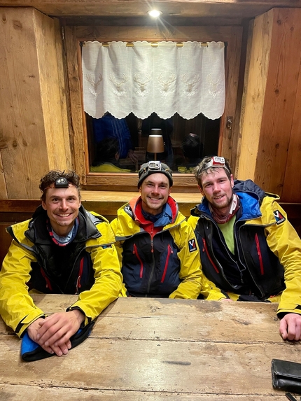 Grandes Jorasses, Direttissima, Punta Walker, Charles Dubouloz, Clovis Paulin, Symon Welfringer  - Charles Dubouloz, Clovis Paulin & Symon Welfringer sulla Direttissima alla Punta Walker della Grande Jorasses (09-13/02/2023)