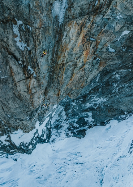 Grandes Jorasses, Direttissima, Punta Walker, Charles Dubouloz, Clovis Paulin, Symon Welfringer  - Charles Dubouloz, Clovis Paulin & Symon Welfringer sulla Direttissima alla Punta Walker della Grande Jorasses (09-13/02/2023)