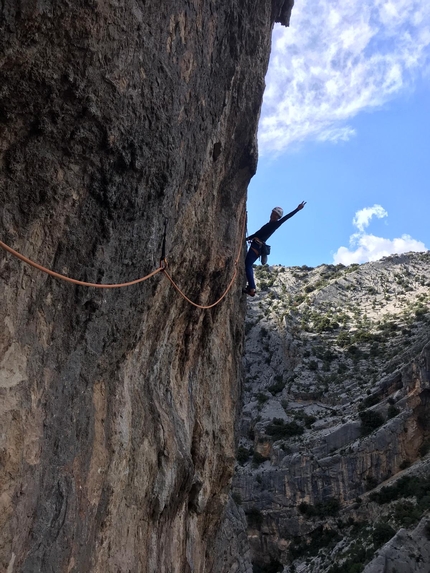 Hotel Supramonte, Gola di Gorropu, Sardinia, Federica Mingolla - Federica Mingolla climbing Hotel Supramonte, Gola di Gorropu, Sardinia