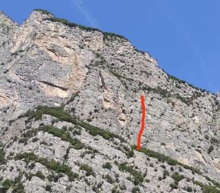 Gigante di Athos, Monte Casale, Valle del Sarca, Marco Bozzetta, Costante Carpella - Il Gigante di Athos ai Contrafforti del Monte Casale in Valle del Sarca (Marco Bozzetta, Costante Carpella)