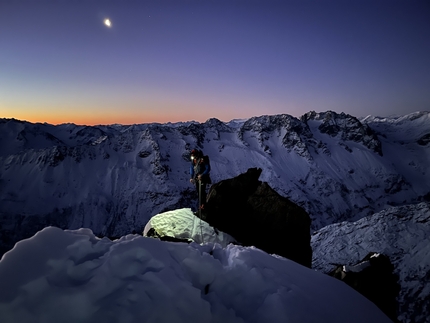 Salbitschijen Winter Trilogy, Switzerland, Lukas Hinterberger, Michael Wohlleben - Lukas Hinterberger & Michael Wohlleben completing the Salbitschijen Winter Trilogy in Switzerland (15-16/02/2023)