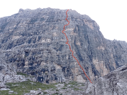 Via Boga al Torrione di Vallesinella nelle Dolomiti di Brenta