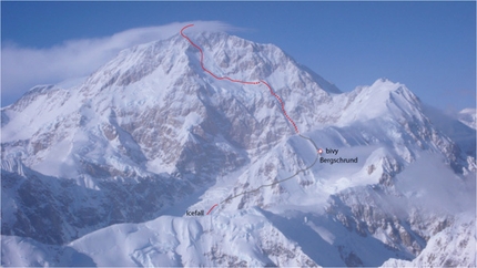 Andreas Fransson - The line chosen by Swedish skier Andreas Fransson down the South Face of Denali.