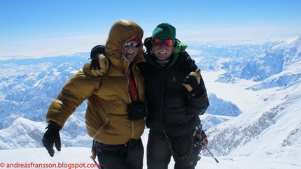 Andreas Fransson - Magnus Kastengren (left) and Andreas Fransson (right) on the summit of Denali, 2011
