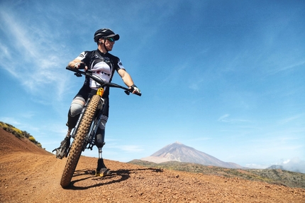 Andrea Lanfri, Tenerife, Canary Islands, Mount Teide - Andrea Lanfri on Tenerife (Canary Islands) ascending Mount Teide, the highest mountain in Spain