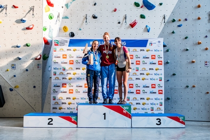 Coppa Italia Speed 2023, Reggio Emilia - 2. Giulia Randi 1. Beatrice Colli 3.Eva Mengoli, Coppa Italia Speed 2023, Reggio Emilia