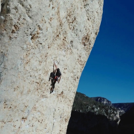 Pablo Recourt, Searching for the best 8a in France - Pablo Recourt climbing Tennesse in the Gorges Du Tarn, Bike & Climb searching for the best 8a in France