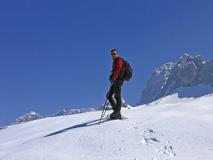 Escursioni con le racchette da neve in Friuli Venezia Giulia - Racchette da neve in Friuli Venezia Giulia: Panorama verso le Alpi Giulie