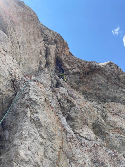 Sass di Stria, Magia Nera, Dolomites, Michal Coubal, Martin Tučka - Making the first ascent of Magia Nera, Sass di Stria, Dolomites (Michal Coubal, Martin Tučka 15-16/06/2023)