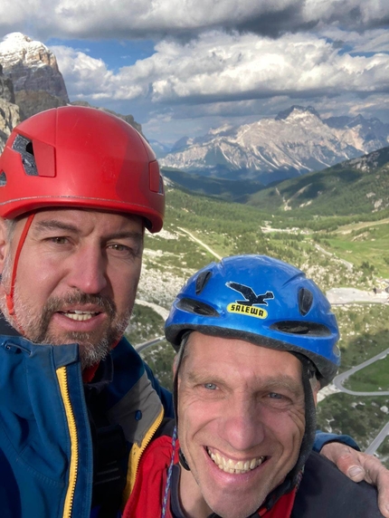 Sass di Stria, Magia Nera, Dolomites, Michal Coubal, Martin Tučka - Making the first ascent of Magia Nera, Sass di Stria, Dolomites (Michal Coubal, Martin Tučka 15-16/06/2023)