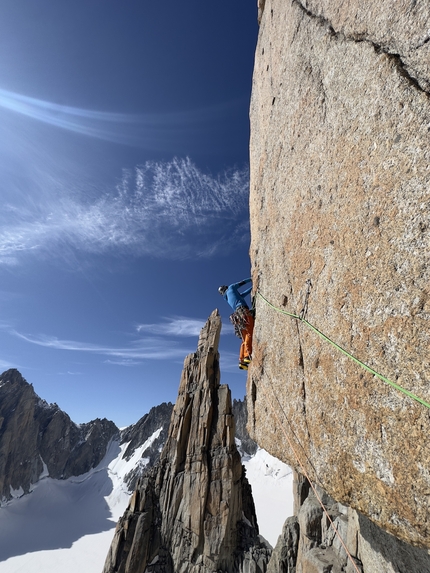 L’Or du temps, Grand Capucin, Monte Bianco, Marco Sappa - Marco Sappa su L’Or du temps, Grand Capucin, Monte Bianco