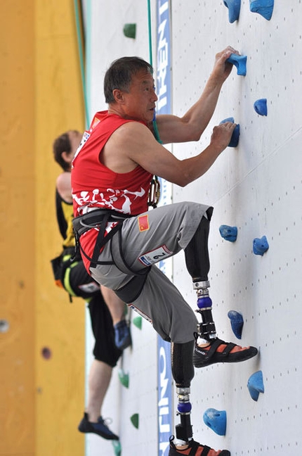 Campionato del mondo ParaClimbing Arco 2011 - Una fase della gara Speed del 1° Campionato del mondo ParaClimbing IFSC