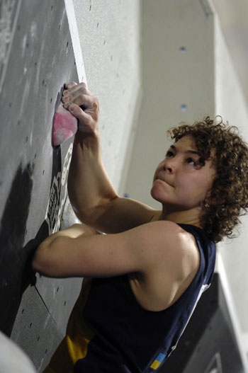 Bouldering World Cup 2007: Fischhuber and Shalagina win in Hall - On 28/04/2007 Kilian Fischhuber from Austria and Olga Shalagina from the Ukraine won the third stage of the  IFSC Bouldering World Cup 2007.