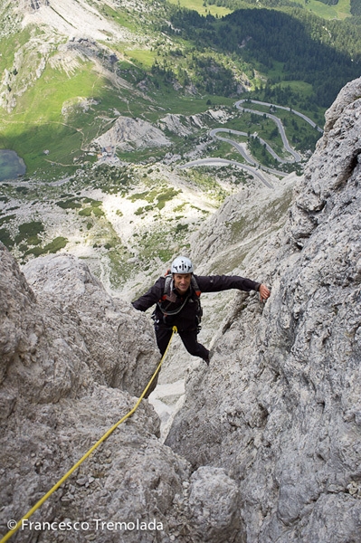 Blede alla riscossa - Blede alla riscossa (5+, 360m), Piccolo Lagazuoi, Dolomiti.