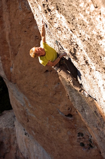 Andreas Bindhammer repeats La Rambla 9a+ and Broadway 8c+/9a at Siurana - On 02/05/07 Andreas Bindhammer from Germany made the fourth ascent La Rambla 9a+, Siurana, Spain