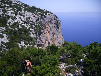 Oltreconfine, nuova via sul M.te Ginnircu, Sardegna - Fabio Palma, Matteo Della Bordella e Domenico Soldarini hanno aperto Oltreconfine (220m, 7c max, 7° obb.) sulla parete “Amor de Mi Vida” del Monte Ginnircu (Supramonte di Baunei, Sardegna). Prima libera di Paolo Spreafico.