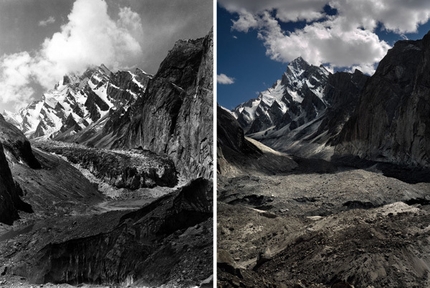 Sulle Tracce dei Ghiacciai - Una foto storica di Vittorio Sella e accanto quella moderna di Fabiano Ventura