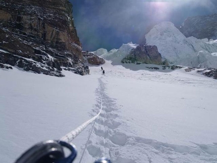 K2 Russian West Face expedition - A Russian team led by Victor Kozlov is attempting new line up the west face of K2 (8611m).