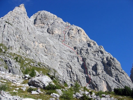 Filtro Magico on Spiz d’Agner repeated by Roverato and De Giuli - On 22/09 Alessio Roverato and Alberto De Giuli repeated Filtro Magico, XI A3 on the south face of the Spiz D’Agner (Dolomites).