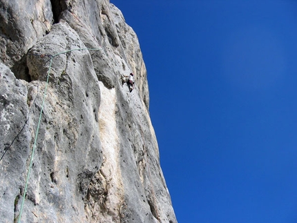 Filtro Magico on Spiz d’Agner repeated by Roverato and De Giuli - On 22/09 Alessio Roverato and Alberto De Giuli repeated Filtro Magico, XI A3 on the south face of the Spiz D’Agner (Dolomites).