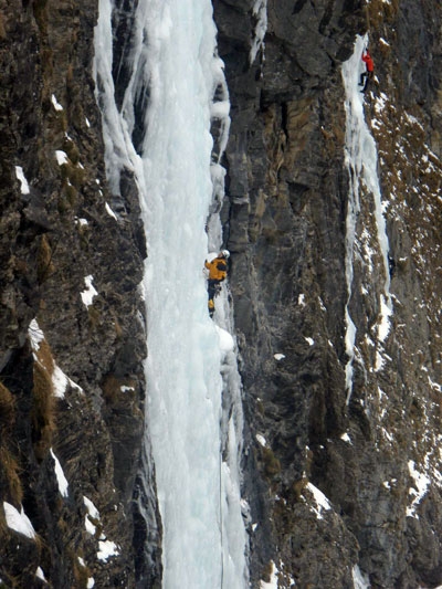 Kandersteg, l’ice festival, le cascate di ghiaccio, le gare - Marcello Sanguineti e l’ottava edizione dell’Ice Climbing Festival di Kandersteg (Alpi Bernesi).