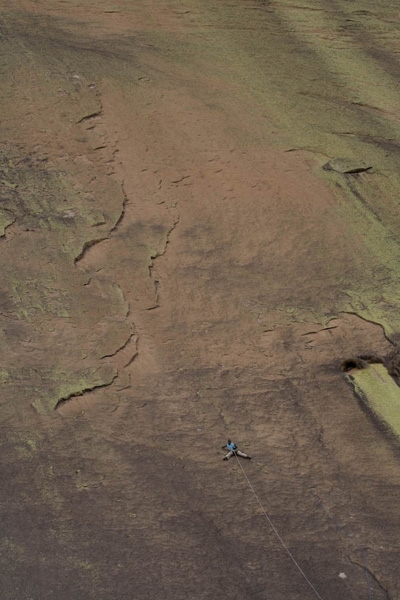 Tough Enough, international challenge on Tsaranoro, Madagascar - The story behind the collective effort to free all the pitches of one of the hardest big walls in the world, Tough Enough 8b+ 380m on Karambony, Tsaranoro massif, Madagascar.