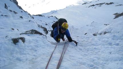 Slovenian climbs in Central Tien Shan - Last summer Ales Holc, Matej Smrkolj e Tadej Kriselj carried out the first ascent of Slovenian birthday party (TD+, 1000m) on the North Face of Pik Parashutny 5360m. Tine Marence and Andrej Magajne carried out the probabile first repeat of thee Slovenian Route on Pik Troglav and a quick ascent of Khan Tengry (7010m).