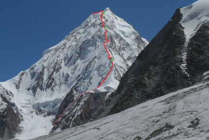 Xuelian North-East - Arête of Trust (ED2, AI5, M5+, Ales Holc, Peter Juvan, Igor Kremser 07/2011), Xuelian North-East, China