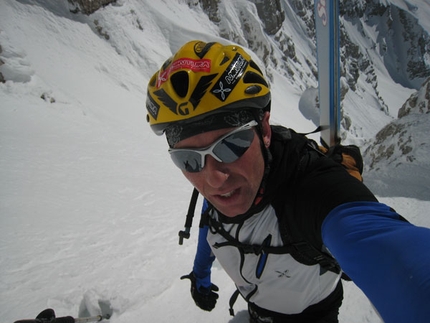 Jof di Montasio South Face, first ski descent of by Luca Vuerich - Luca Vuerich has carried out the first ski descent of the South Face of Jof di Montasio 2753m (Julian Alps).