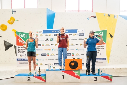 Campionato Italiano Boulder 2023 - 2. Giulia Medici 1. Camilla Moroni 3. Giorgia Tesio, Campionato Italiano Boulder 2023