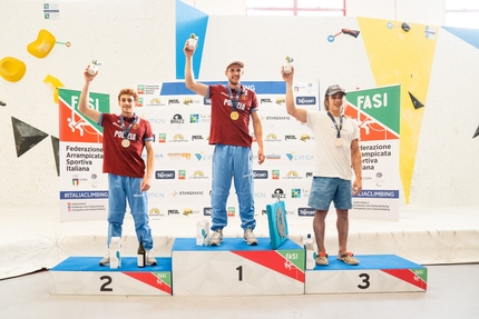 Italian Bouldering Championship 2023 - 2.  Filip Schenk 1. Michael Piccolruaz 3. Pietro Vidi, Italian Bouldering Championship 2023