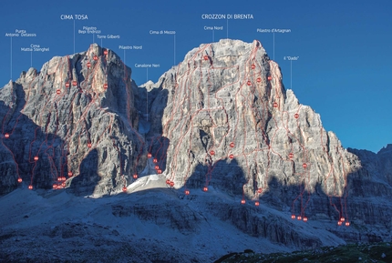 Dolomiti di Brenta, vie classiche e moderne