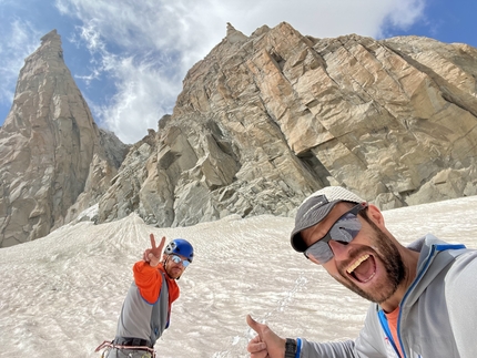 Roi du Siam, Monte Bianco, Niccolò Bruni, Gianluca Marra - L'apertura di 'Calcul du Roi' al Roi du Siam nei satelliti del Monte Bianco (Niccolò Bruni, Gianluca Marra 07/2023)