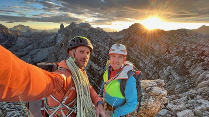 Furcia Rossa, Dolomiti, Hubert Eisendle, Simon Kehrer - L'apertura di Hinterm Horizont alla Furcia Rossa nelle Dolomiti (Hubert Eisendle, Simon Kehrer)