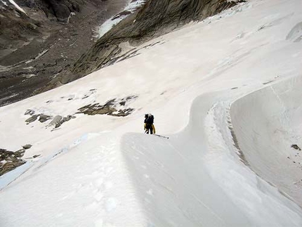 Patagonia 2005 - Cerro Torre, Ermanno Salvaterra, Alessandro Beltrami, Rolando Garibotti - Cerro Torre, El Arca de los Vientos: la media luna