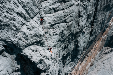 Vertical Jungfrau Marathon, Nadine Wallner, Simon Wahli - Nadine Wallner and Simon Wahli completing the Vertical Jungfrau Marathon on 23/07/2023