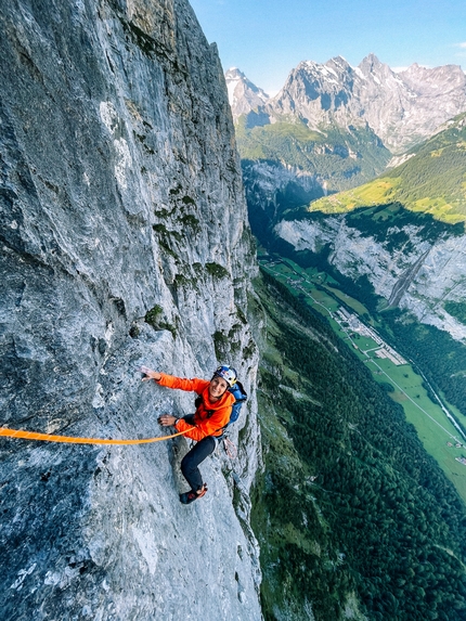 Vertical Jungfrau Marathon, Nadine Wallner, Simon Wahli - Nadine Wallner durante la Vertical Jungfrau Marathon il 23/07/2023