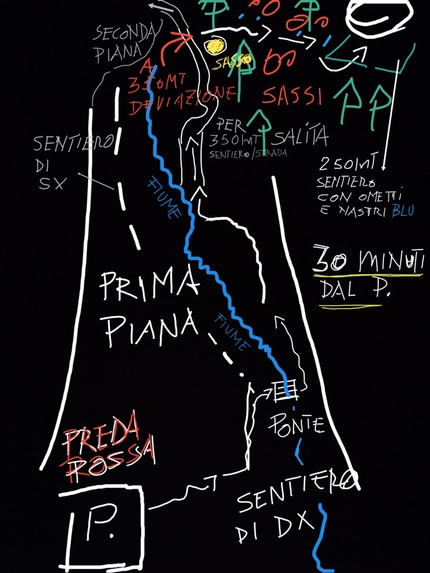 Predarossa, Val Masino - The approach to the crag Predarossa in Val Masino