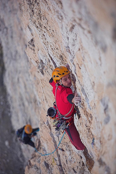 Luka Krajnc - Luka Krajnc climbing Bellavista 8c, Tre Cime di Lavaredo, Dolomites