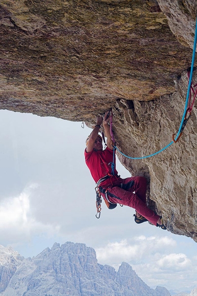 Luka Krajnc - Luka Krajnc climbing Bellavista 8c, Tre Cime di Lavaredo, Dolomites