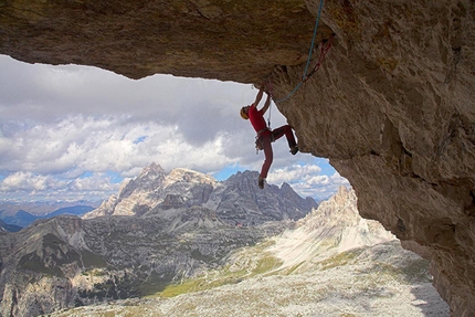 Luka Krajnc - Luka Krajnc climbing Bellavista 8c, Tre Cime di Lavaredo, Dolomites