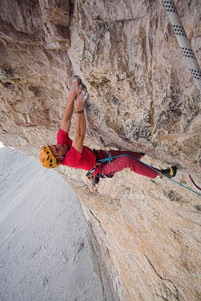 Luka Krajnc - Luka Krajnc climbing Bellavista 8c, Tre Cime di Lavaredo, Dolomites