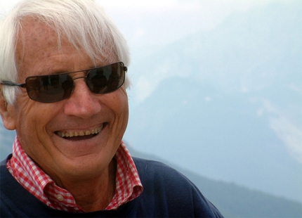 Walter Bonatti - Walter Bonatti durante l'incontro a Monte Rite, agosto 2004