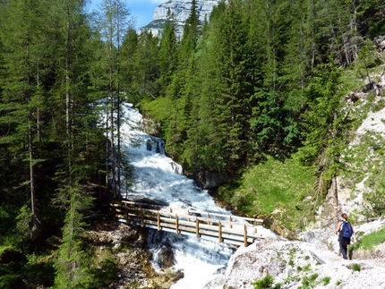 Sentiero dei canyons e cascate, Fanis, Dolomiti