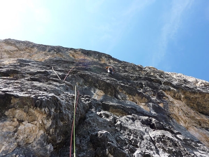 Crozzon di Brenta - Via Slovenia - Sulla via Slovenia aperta da Pavle Kozjek e Ales Dolenc sul Crozzon di Brenta