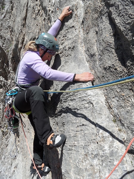 Aiguilles du Vallonasso (Ubaye, Francia) - Betty Caserini in apertura di Jolie Lucrezia