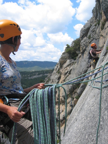 Adieu Zidane Gorges du Verdon - Adieu Zidane: The traverse on pitch 4