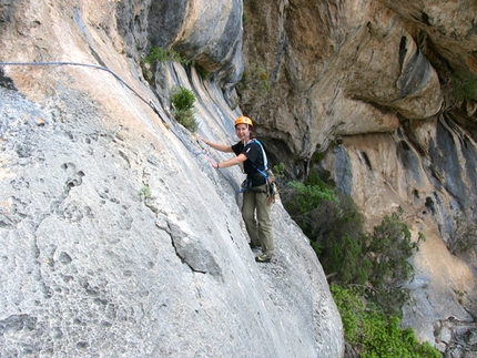 Adieu Zidane Gorges du Verdon - Adieu Zidane: The traverse on pitch 4