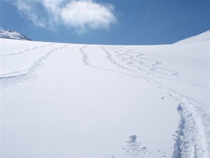 Tour scialpinistico Pisgana - Tour scialpinistico Pisgana: Scendendo dal Passo Venezia