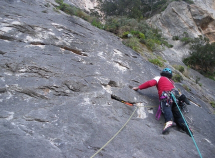 Vento d’estate Monte Gallo - Vento d’estate: G.Iurato during the first ascent on pitch 2